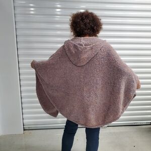 Free People NWOT Hooded Women's Sweater Wrap in Mauve And Blues
